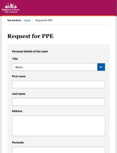 covid request for help login