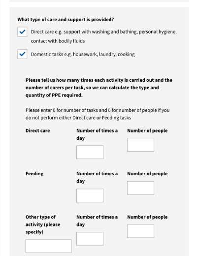 covid request for help personal details